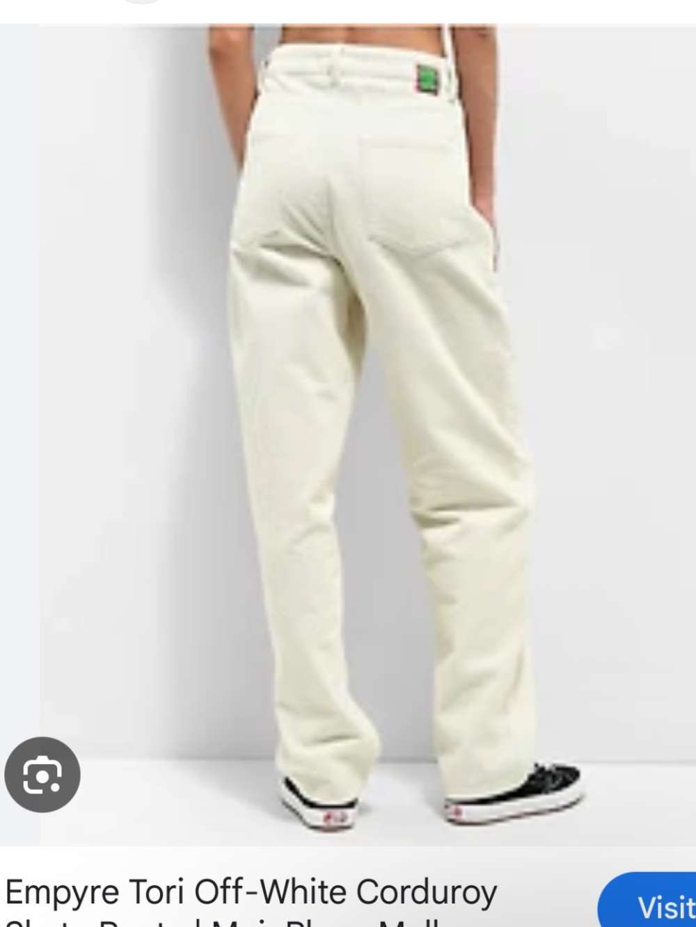Empyre Off-White Corduroy Straight Leg Pants